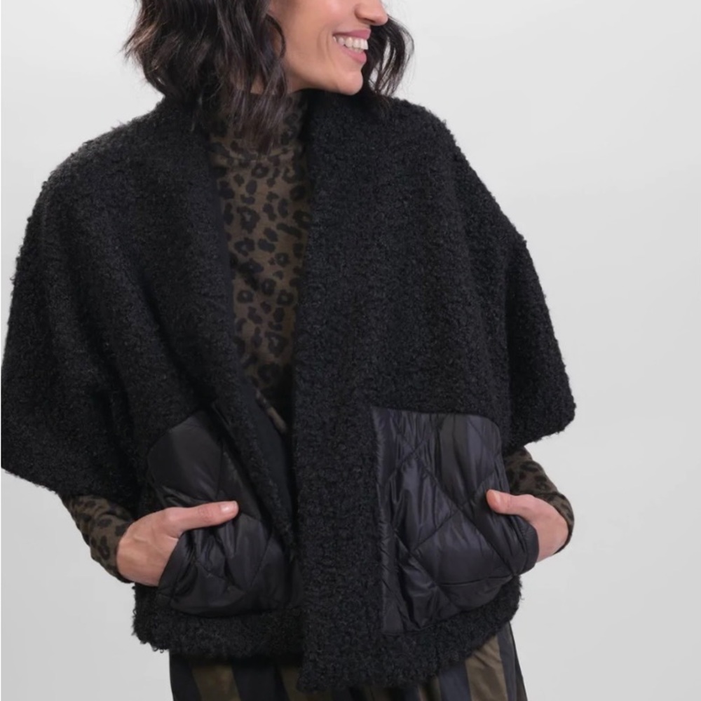 ETHER BOUCLÉ KIMONO, BLACK Jacket